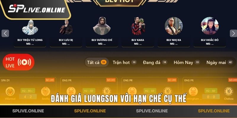 Đánh giá luongson với hạn chế cụ thể